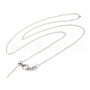 Non-Tarnish 304 Stainless Steel Cable Chain Necklace for Women NJEW-G104-04P-1