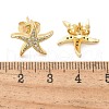 Brass Micro Pave Clear Cubic Zirconia Stud Earrings EJEW-D305-11G-4