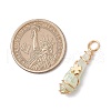 5Pcs 5 Styles Electroplated Natural Quartz Crystal Copper Wire Wrapped Pendants PALLOY-JF03434-2