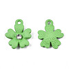 Spray Painted Alloy Pendants PALLOY-T075-117A-RS-3