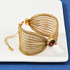 304 Stainless Steel Cubic Zircon Cable Chains Bracelets for Women BJEW-V013-01G-4