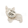 Dog Enamel Pin with Brass Butterfly Clutches JEWB-A006-01H-2
