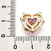 Brass Micro Pave Cubic Zirconia Charms KK-N261-05G-3
