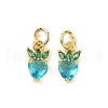 Brass Micro Pave Cubic Zirconia Charms ZIRC-H119-06G-M-2
