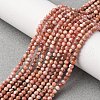 Natural Rhodonite Bead Strands G-A129-3mm-21A-2