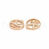 Brass Micro Pave Clear Cubic Zirconia Charms KK-S356-751-2
