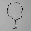 PVC Rosary Bead Necklaces NJEW-WH0016-15F-1