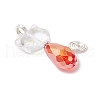 Cat Shape Glass Pendants PALLOY-JF03718-02-4