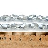 Transparent Electroplate Glass Beads Strands X-GLAA-K064-03B-PL02-4