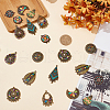 WADORN 20Pcs 10 Styles Tibetan Style Alloy Enamel Chandelier Components Links FIND-WR0011-42-4