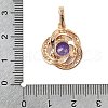 Brass Micro Pave Cubic Zirconia Pendants KK-E795-16KCG-3