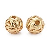 Hollow Brass Beads KK-Z009-01G-2