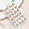 Brass Micro Pave Clear Cubic Zirconia Stud Earrings EJEW-D305-20G-01-2