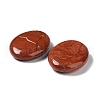 Mother's Day Gifts Oval Natural Red Jasper Thumb Worry Stone for Anxiety Therapy G-P486-03E-2