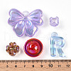 Transparent UV Plating Acrylic Beads OACR-T028-35-1-3