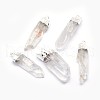 Natural Quartz Crystal Pointed Pendants G-F582-H01-S-1