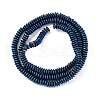 Electroplated Non-magnetic Hematite Beads Strands G-P571-B01-01F-2