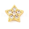 Rack Plating Brass Micro Pave Clear Cubic Zirconia Cabochons KK-F874-02G-06-1
