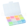3432Pcs 12 Colors 8/0 Glow in the Dark Luminous Transparent Glass Round Seed Beads LUMI-CJ0001-01-6