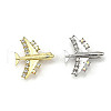12Pcs 2 Colors Airplane Alloy Rhinestone Bowknot Brooches for Backpack Clothes JEWB-A033-20-2