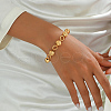 Brass Round Ball Beads Link Btacelets TJ4272-3