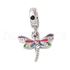 Rack Plating Alloy Rhinestone European Dangle Charms PALLOY-S189-27P-1