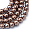 Baking Painted Pearlized Glass Pearl Round Bead Strands X-HY-Q003-10mm-78-1