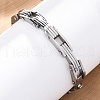 304 Stainless Steel Link Chain Bracelets for Women Men BJEW-R018-08P-3