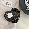 Saw Puzzle Heart Cellulose Acetate(Resin) Claw Hair Clips PW-WG1A16D-03-1