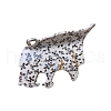 Leopard Cellulose Acetate(Resin) Claw Hair Clips PW-WGC37EA-03-2