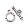 Non-Tarnish 304 Stainless Steel Ring Toggle Clasps STAS-A092-09G-P-1