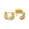 Brass Micro Pave Cubic Zirconia Hoop Earring EJEW-C088-04D-G-2