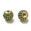 925 Sterling Silver Micro Pave Cubic Zirconia Beads STER-H110-24A-03G-2