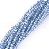 Electroplate Glass Beads Strands EGLA-F149-PL-01-2