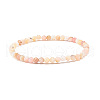 Natural Pink Opal Round Beaded Stretch Bracelet BJEW-JB07744-1