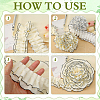 MAYJOYDIY US 5 Yards 2-Layer Polyester Pleated Ribbon OCOR-MA0001-13-5