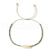 Natural White Jade Bead Braided Bead Bracelets SR7780-5