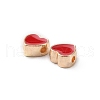 Light Gold Plated Alloy Enamel Beads ENAM-WH0001-25A-2