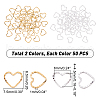   100Pcs 2 Color Brass Linking Rings KK-PH0004-07-2