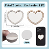 DELORIGIN 2Pcs 2 Colors Zinc Alloy Cabochons FIND-DR0001-46A-2