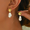 Elegant Brass Dangle Stud Earrings AI3565-1-1