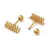 Ion Plating(IP) 304 Stainless Steel Stud Earrings EJEW-Q795-01G-2