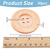 Olycraft 30Pcs Wood Buttons BUTT-OC0001-50A-2