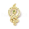 Brass Micro Pave Cubic Zirconia Pendants KK-P224-07G-2