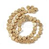 Electroplated Natural Lava Rock Beads Strands G-I360-M01-02-3