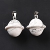 Natural Howlite Pendants G-B041-01P-18-4