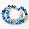 Natural Striped Agate/Banded Agate Beads Strands G-D845-01-6mm-3