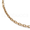 Ion Plating(IP) 304 Stainless Steel Cable Chain Bracelet for Men Women STAS-B039-04G-2
