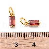 Brass Micro Pave Cubic Zirconia Charms ZIRC-F111-03G-10-3