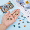 SUPERFINDINGS 60Pcs Wire Wrapped Electroplate Glass Pendants PALLOY-FH0008-76A-3